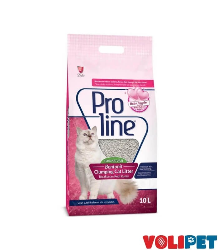 Proline Bebek Pudrası Kokulu Bentonit Kedi Kumu 10lt