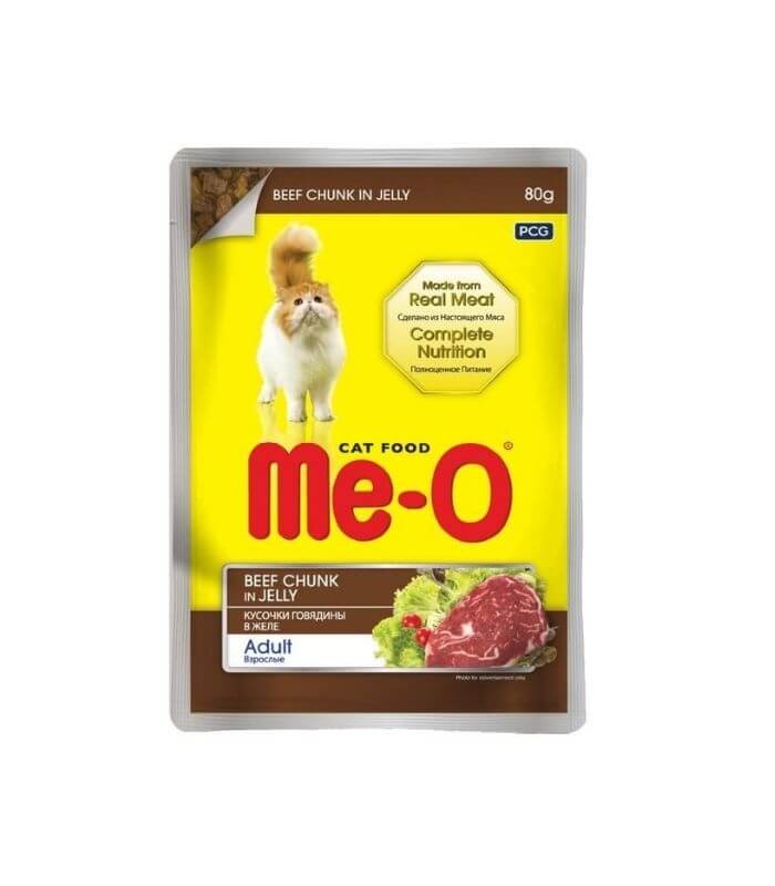 Meo Pouch Jöle İçinde Dana Etli Kedi Konservesi 80gr