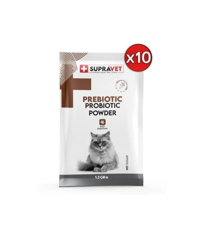 Supravet Toz Probiyotik + Prebiyotik Kedi Bağışıklık Sistemi Güçlendirici 10 ADET X 1.5gr