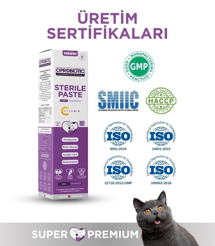 Oprobiotic Sterilised Süper Premium Malt ve Vitamin Macun 100gr (KISIR KEDİ MALT & VİTAMİN)