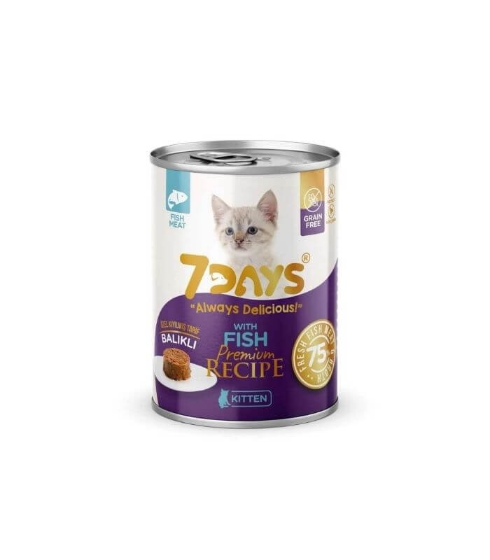 7 DAYS Balıklı Kıyılmış Yavru Kedi Konserve Maması 415gr