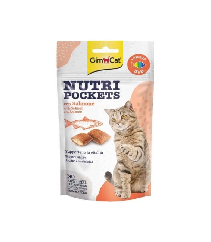 GimCat Nutripockets Kedi Ödülü Somon Omega 3&6 60gr