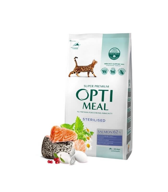 Optimeal Somonlu Kısırlaştırılmış Kedi Maması 10kg