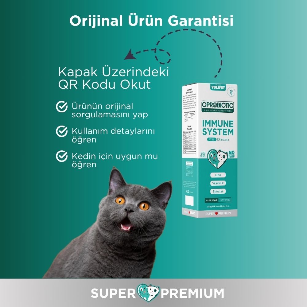 Oprobiotic Kedi ve Köpekler İçin Immune System Bağışıklık Damlası 50ml (KEDİ KÖPEK BAĞIŞIKLIK DESTEKLEYİCİ)