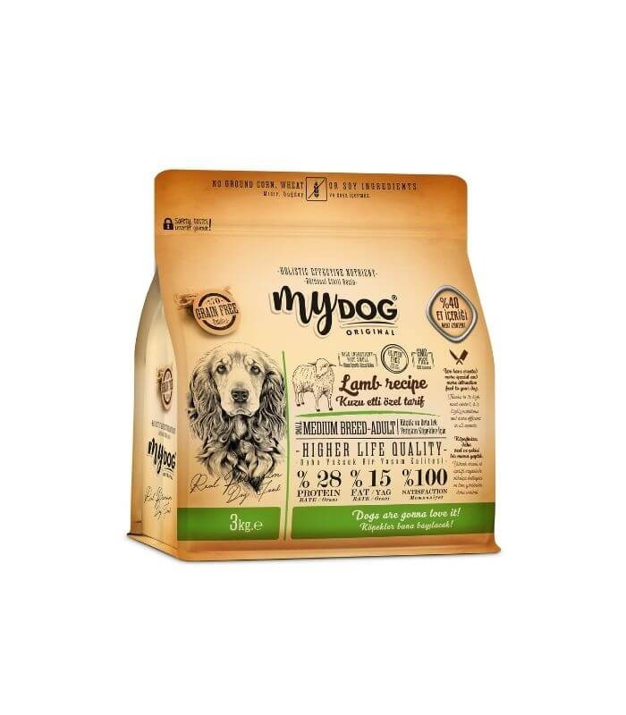 Mydog Original Kuzu Etli Küçük ve Orta Irklar İçin Köpek Maması 3kg