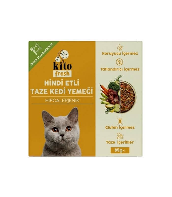 Kito Fresh Hindi Etli Kedi Yemeği 85gr