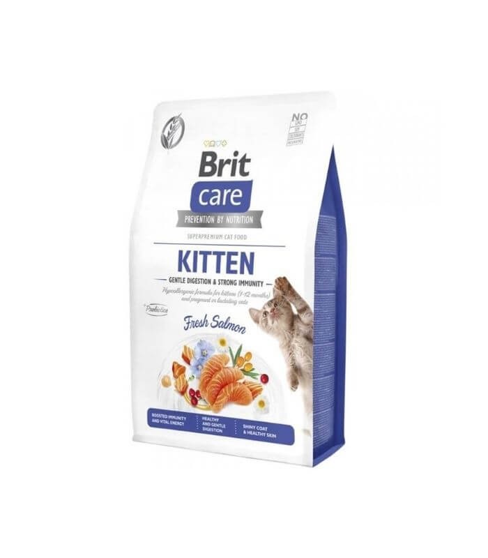 Brit Care Gentle Digestion & Strong Immunity Tahılsız Somonlu Yavru Kedi Maması 2kg