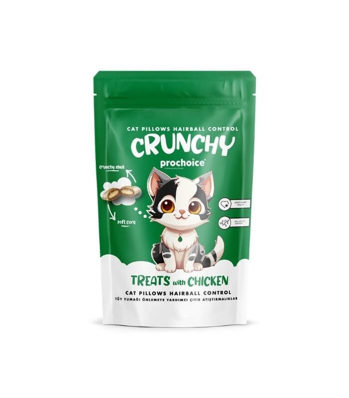 ProChoice Crunchy Tüy Yumağı Kontrolü için Tavuklu Kedi Ödül Maması 60gr