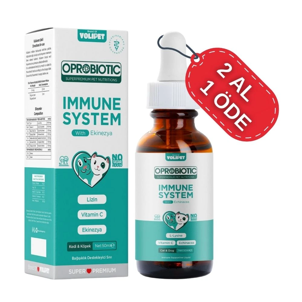 Oprobiotic Kedi ve Köpekler İçin Immune System Bağışıklık Damlası 50ml (KEDİ KÖPEK BAĞIŞIKLIK DESTEKLEYİCİ)