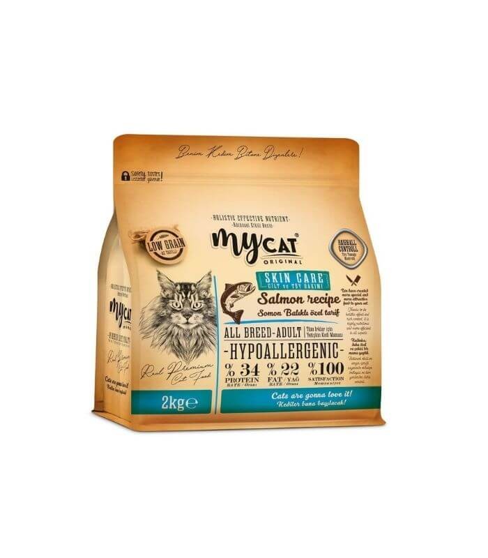 Mycat Original Hypoallergenic Skin Care Somon Balıklı Kedi Maması 2kg