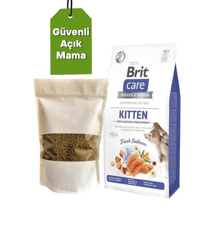 Brit Care Somonlu Tahılsız Yavru Kedi Maması 1kg (Açık Mama)