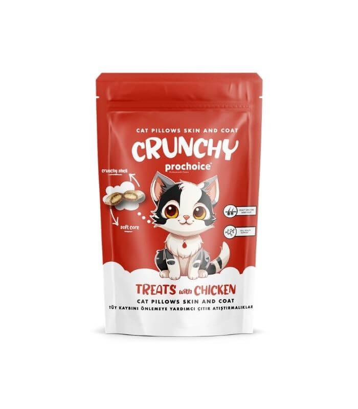 ProChoice Crunchy Skin&Coat Tüy Kaybını Önlemeye Yardımcı Tavuklu Kedi Ödül Maması 60gr