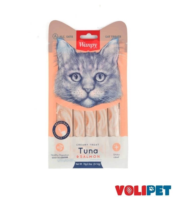 Wanpy Ton Balığı & Somon Likit Kedi Ödülü 14gr(5'li)