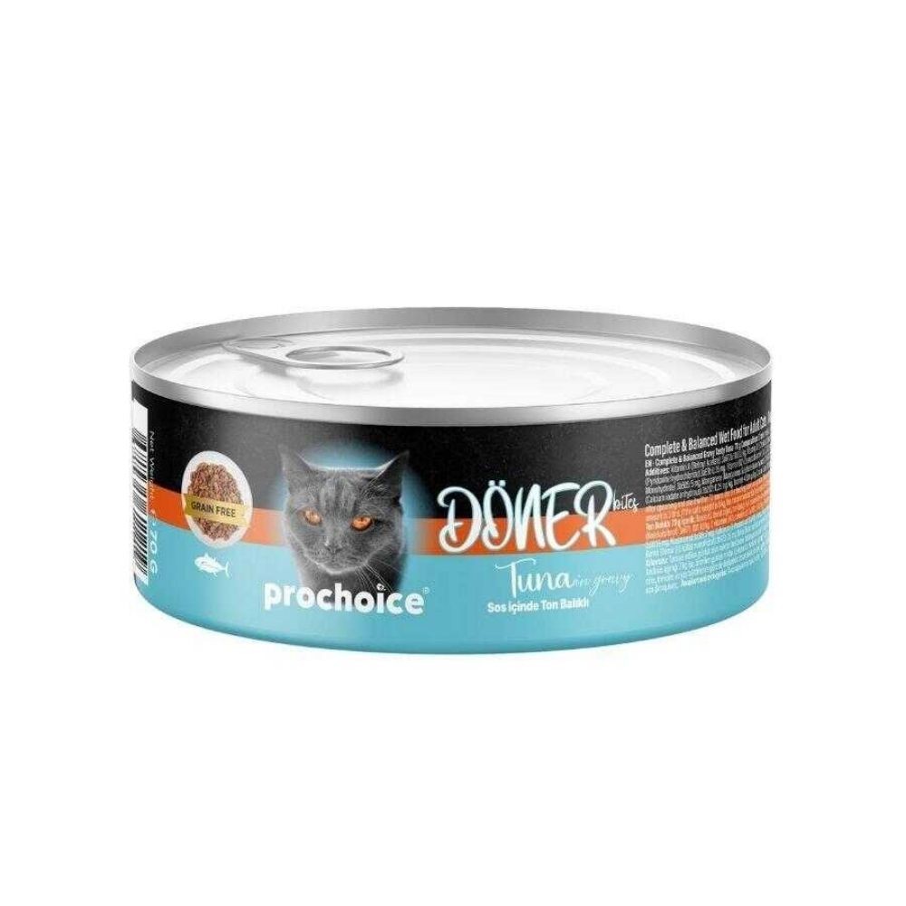 ProChoice Döner Bites Sos İçinde Ton Balıklı Yetişkin Kedi Konservesi 70gr