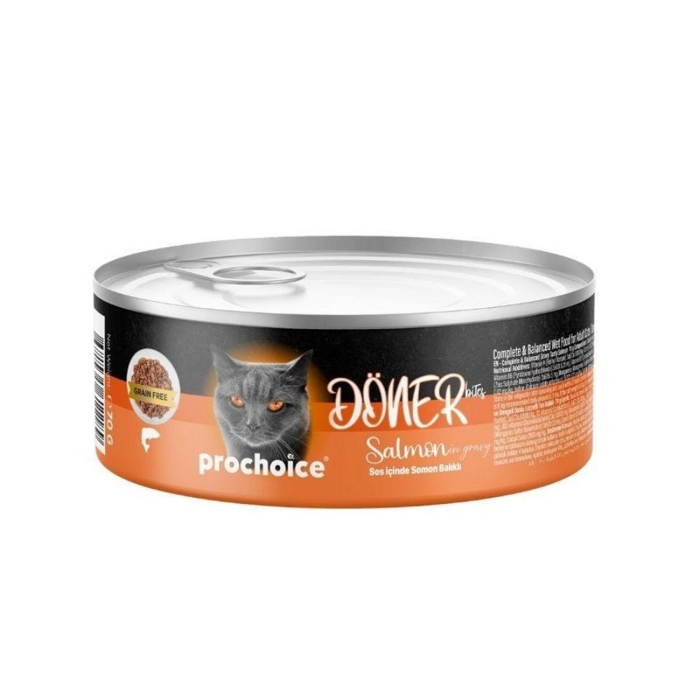 ProChoice Döner Bites Sos İçinde Somon Balıklı Yetişkin Kedi Konservesi 70gr