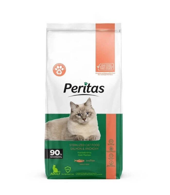 Peritas Somonlu & Hamsili Kısırlaştırılmış Yetişkin Kedi Maması 15kg