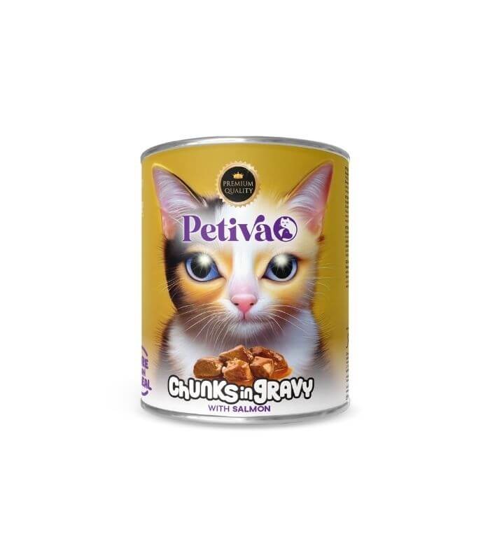 Petiva Somonlu Yetiskin Kedi Konserve Yas Mama 400gr