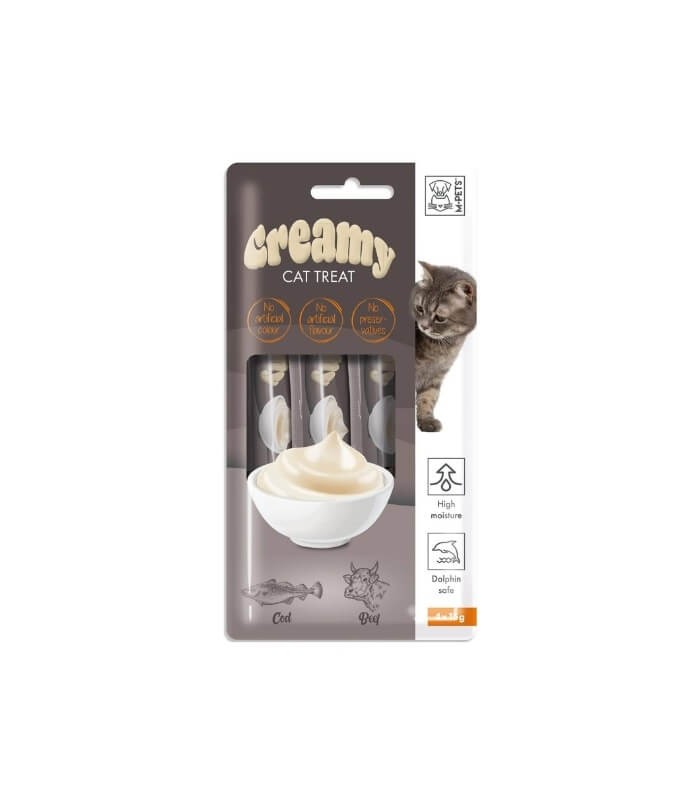 M-PETS Morina Balıklı ve Sığır Etli Sıvı Kedi Ödül Maması 15gr (4'lü)