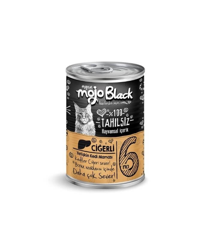 Mojo Black NO:6 Tahılsız Ciğerli Yetişkin Kedi Konservesi 400gr
