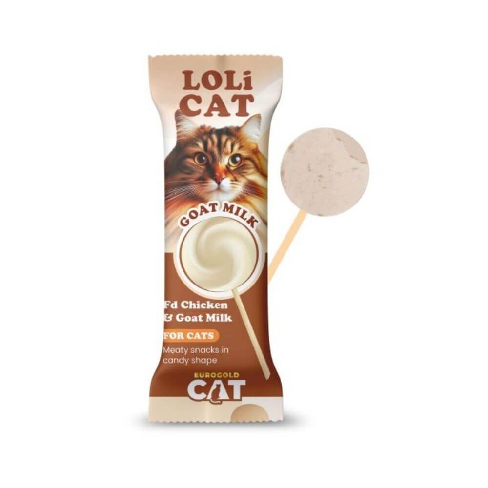 EuroGold Cat LoliCat Keçi Sütlü Kedi Lolipopu 1,5 Gr