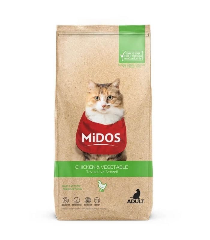 Midos Tavuklu & Sebzeli Yetişkin Kedi Maması Hairball 15kg