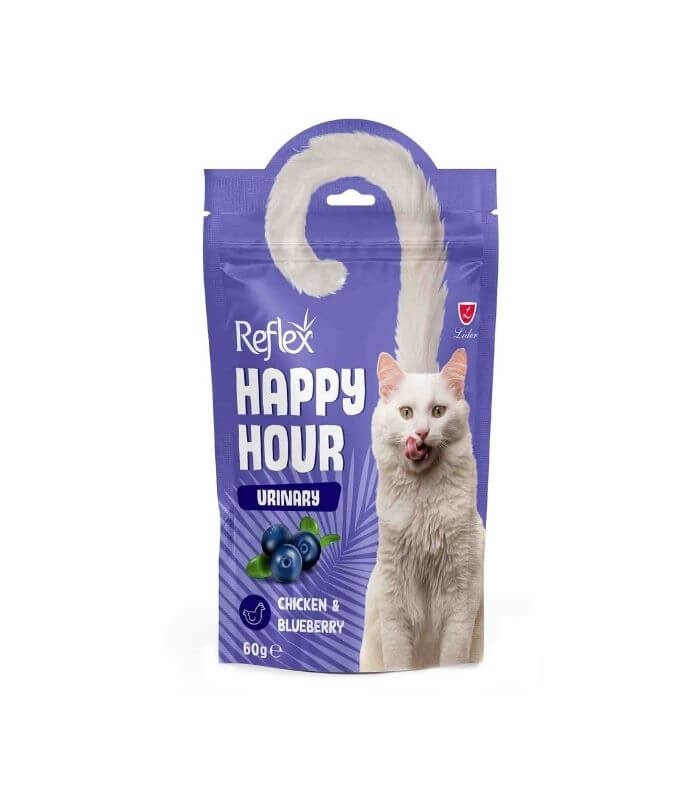 Reflex Happy Hour Urinary Tavuklu ve Yaban Mersinli Kedi Ödül Maması 60gr