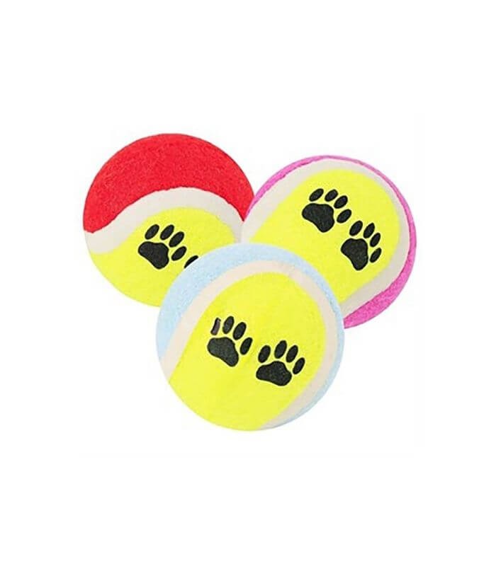 Dmr Desenli Üçlü Köpek Eğitim Tenis Topu