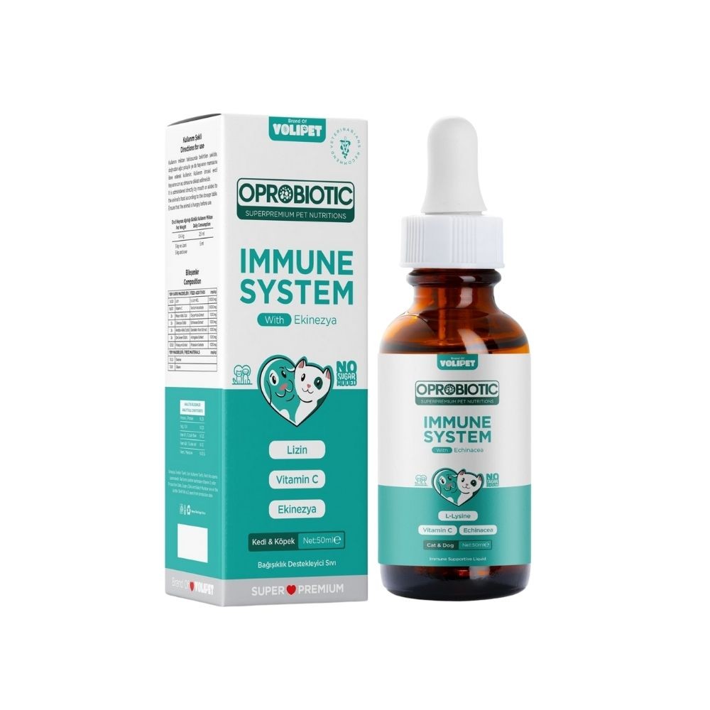 Oprobiotic Kedi ve Köpekler İçin Immune System Bağışıklık Damlası 50ml (KEDİ KÖPEK BAĞIŞIKLIK DESTEKLEYİCİ)
