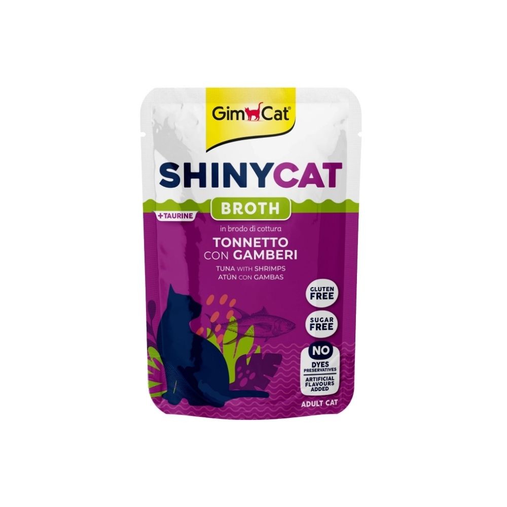 GimCat Shinycat Sos İçinde Ton Balıklı ve Karidesli Yetişkin Kedi Konservesi 70gr