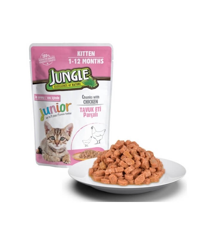 Jungle Yavru Kedi Tavuklu Pouch 100gr