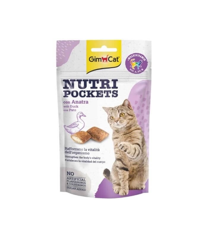 GimCat Nutripockets Ördekli Kedi Ödülü 60gr