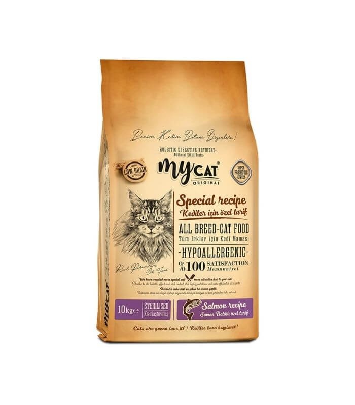 Mycat Original Hypoallergenic Light Somon Balıklı Sterilised Kısır Kedi Maması 10kg