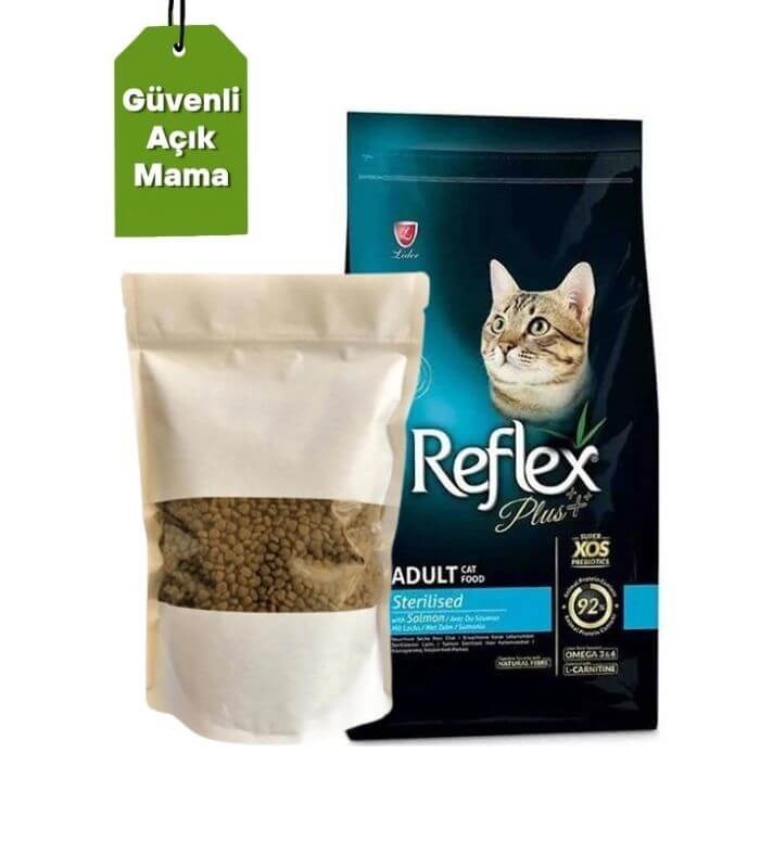 Reflex Plus Somonlu Kısırlaştırılmış Kedi Maması 1kg (Açık Mama)