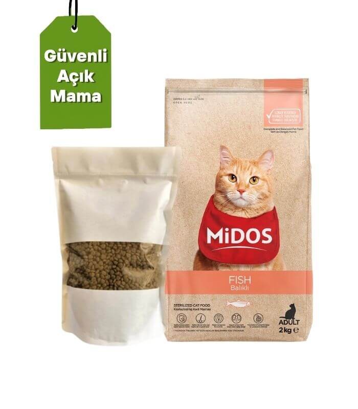 Midos Somonlu Kısırlaştırılmış Kedi Maması 1kg (Açık Mama)