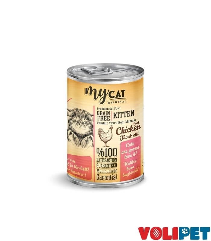 Mycat Pate Tahılsız Tavuk Etli Yavru Kedi Konservesi 400gr