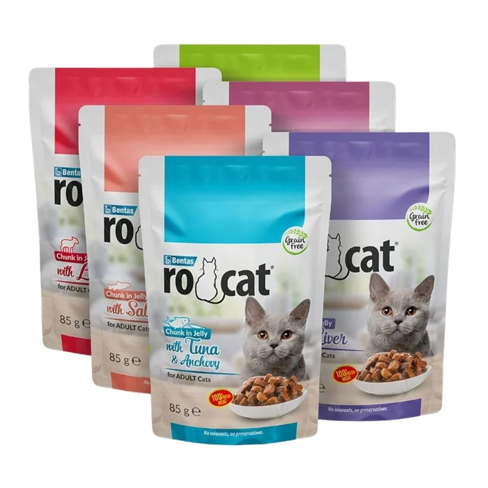 RoCat Karışık Paket Pouch Yetişkin Kedi Maması 85gr (6 Adet)