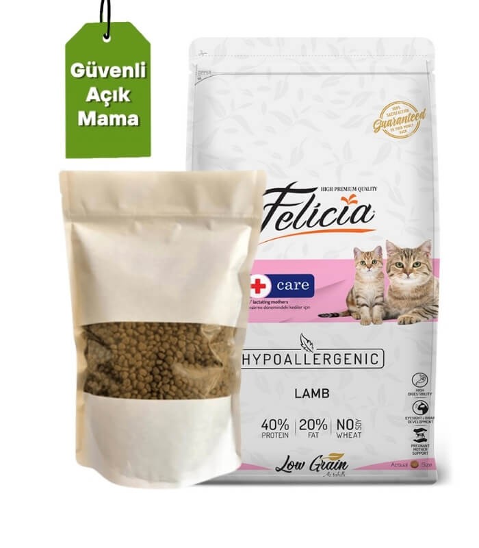 Felicia Az Tahıllı Kuzu Etli Mother&Babycat Yavru Kedi Maması 1kg (Açık Mama)