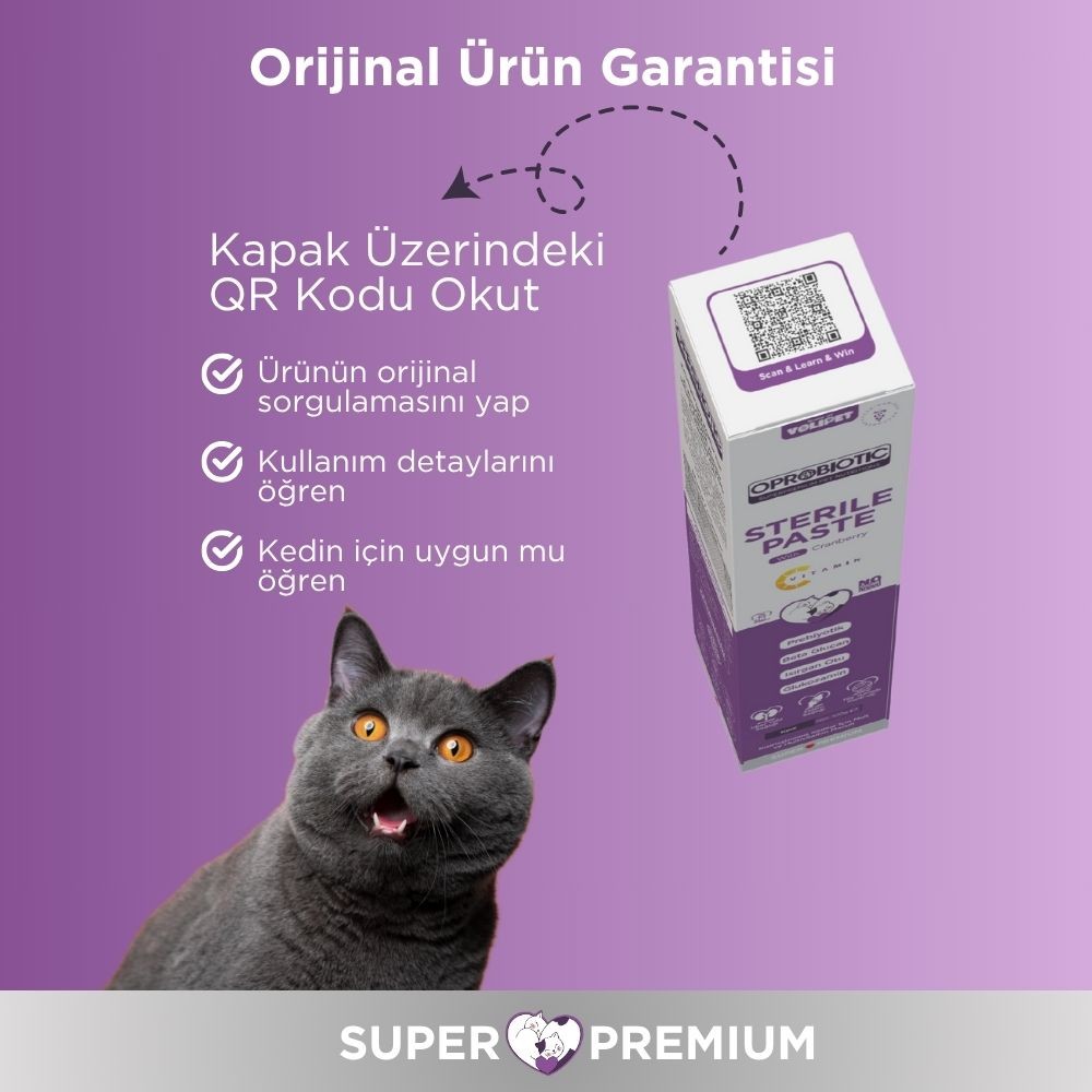 Oprobiotic Sterilised Süper Premium Malt ve Vitamin Macun 100gr (KISIR KEDİ MALT & VİTAMİN)