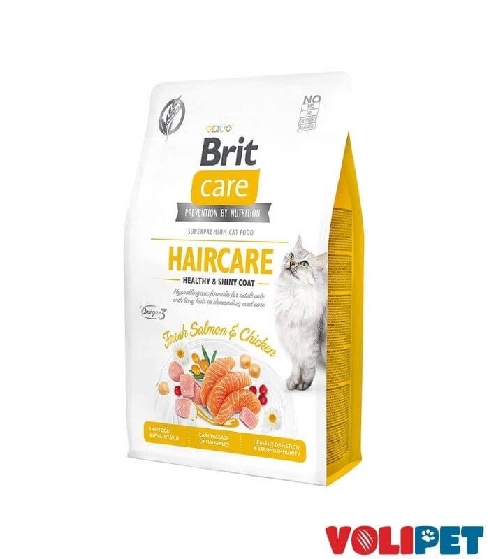 Brit Care Haircare Hypo-Allergenic Deri ve Tüy Sağlığı için Tahılsız Yetişkin Kedi Maması 7 kg