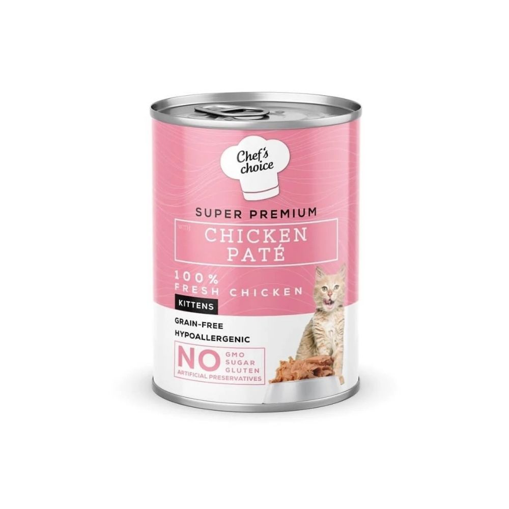 Chef's Choice Tavuklu Tahılsız Ezme Yavru Kedi Konservesi 400gr