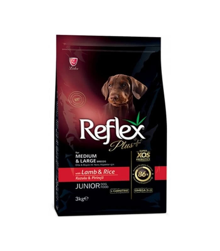 Reflex Plus Orta ve Büyük Irk Kuzu Etli Yavru Köpek Maması 3kg