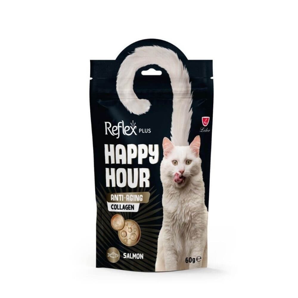 Reflex Plus Happy Hour Anti-Aging Collagen Somonlu Kedi Ödül Maması 60gr