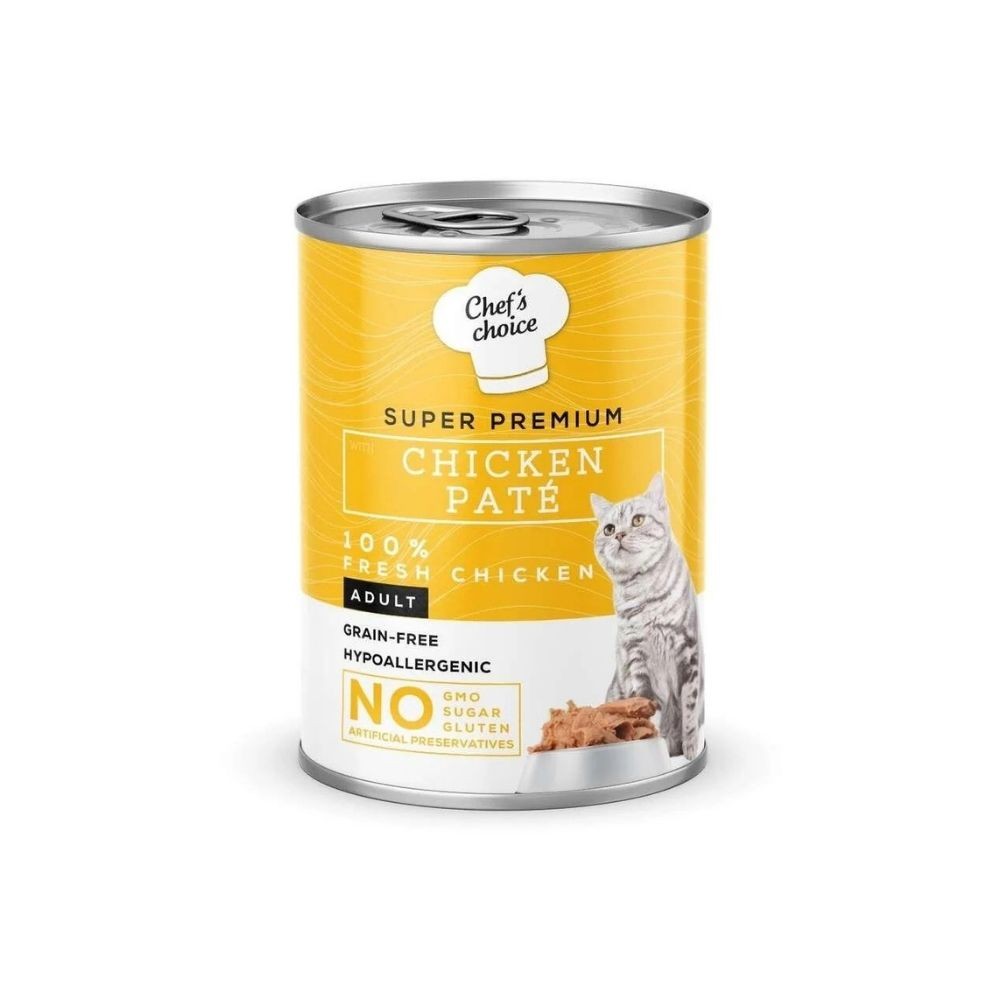 Chef's Choice Tavuklu Tahılsız Ezme Yetişkin Kedi Konservesi 400gr