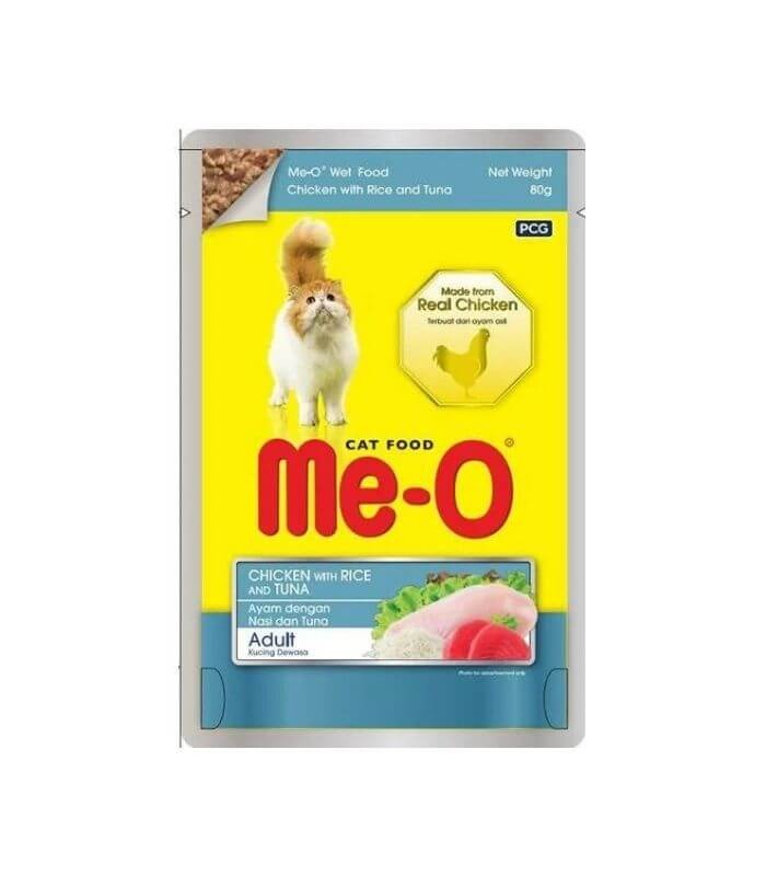 Meo Tavuk Pirinç Ve Ton Balıklı Yetişkin Kedi Konservesi 80gr