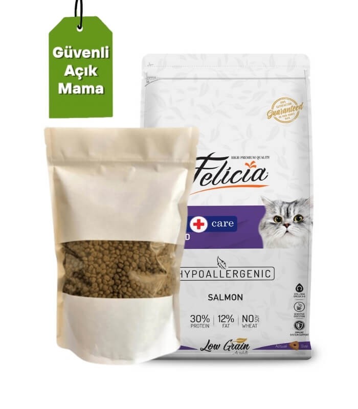 Felicia Az Tahıllı Somonlu Kısırlaştırılmış Kedi Maması 1kg (Açık Mama)