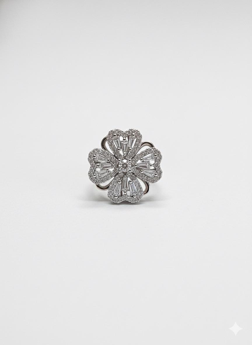 ÇELİK DÖNEN YÜZÜK KALP DETAYLI (GÜMÜŞ)