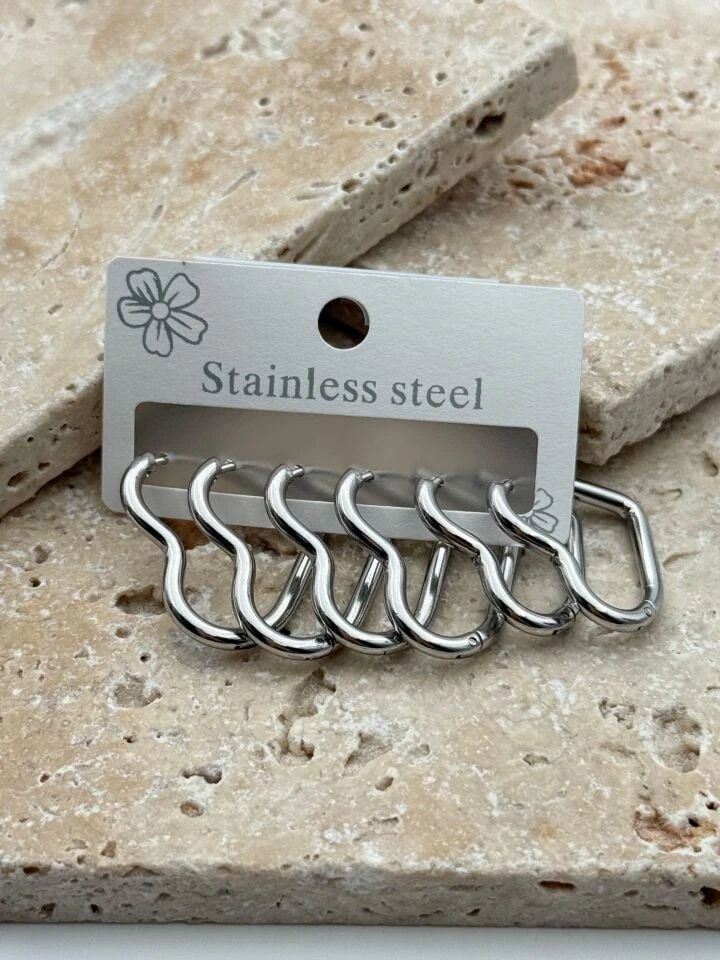 ÇELİK KALP DETAYLI KÜPE 