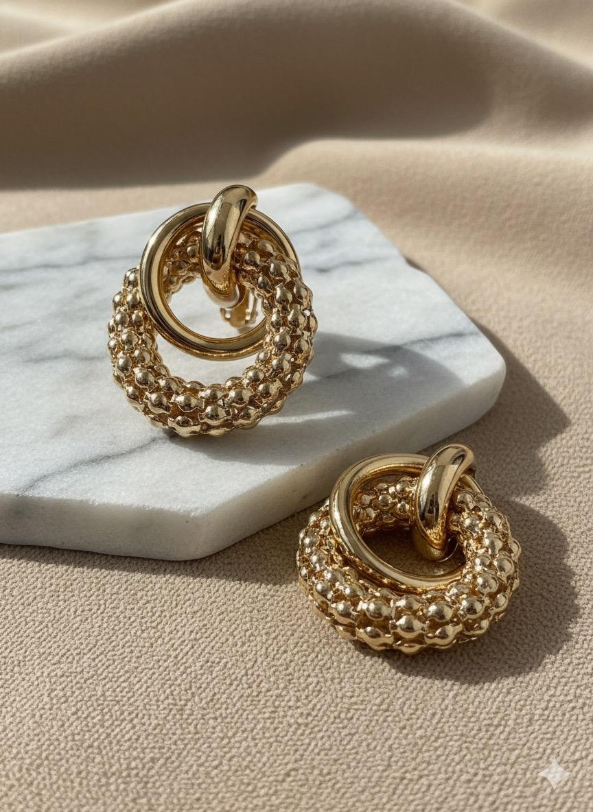 hasır model halka küpe (ALTIN) 