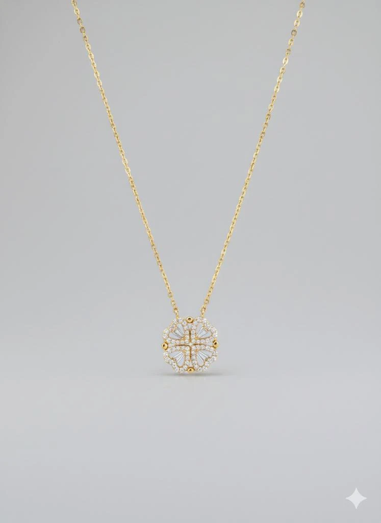 ÇELİK KALP DETAYLI AÇILABİLİR KOLYE (ALTIN)