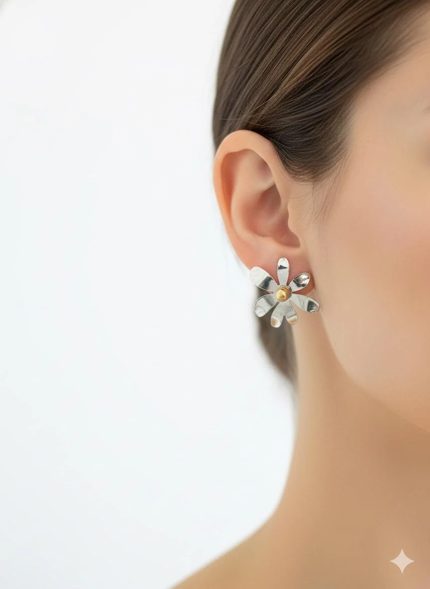 ÇELİK PAPATYA KÜPE 